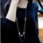 Hosszú dupla nyaklánc, Swarovski köves