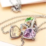 Hosszú dupla nyaklánc, Swarovski köves