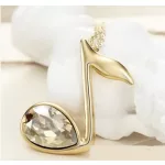 Hangjegy medálos nyaklánc, Swarovski köves