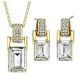 Kocka köves ékszer szett, Swarovski köves