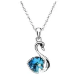 Hattyú medálos nyaklánc, Crystal BBL, Swarovski köves