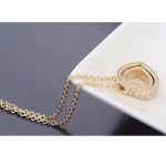 Dupla szív medálos nyaklánc, 18K Arany Plated