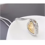 Dupla szív medálos nyaklánc, 18K Arany and Rhodium