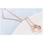 Dupla szív medálos nyaklánc, Rose Gold