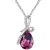 Medálos nyaklánc, Amethyst , Swarovski köves