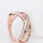 Egyedi karika gyűrű, Multicolor, 6,5