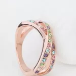 Egyedi karika gyűrű, Multicolor, 8,5