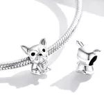 Ezüst charm, bulldog