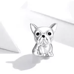 Ezüst charm, bulldog
