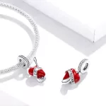 Ezüst charm, gitár szívvel
