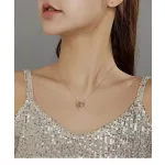 Ezüst szív nyaklánc, aranyozott szívvel