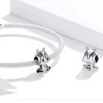 Ezüst charm, zebra