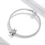 Ezüst charm, zebra