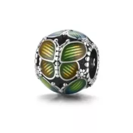 Ezüst charm, pillangók