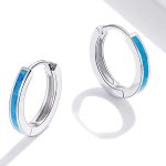 Ezüst fülbevaló, opál