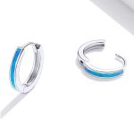 Ezüst fülbevaló, opál