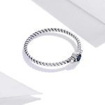 Ezüst gyűrű kék kővel, 7