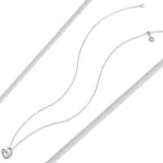 Ezüst nyaklánc kristályos szívvel