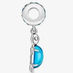 Ezüst charm, teknős