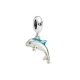 Ezüst charm, delfin
