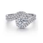 Női eljegyzési gyűrű, dupla, ezüst, 9