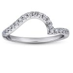 Női eljegyzési gyűrű, dupla, ezüst, 9