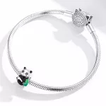 Ezüst charm, panda