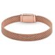 Ezüst karperec, rosegold, 17 cm
