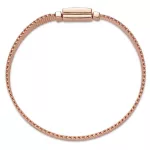 Ezüst karperec, rosegold, 17 cm