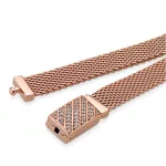 Ezüst karperec, rosegold, 17 cm