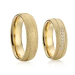 Női karikagyűrű, aranyozott,  nemesacél, 7