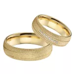 Női karikagyűrű, aranyozott,  nemesacél, 10