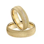 Férfi karikagyűrű, aranyozott,  nemesacél, 12