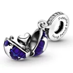 Ezüst charm, földgömb