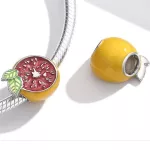 Ezüst charm, grapefruit