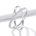 Női gyűrű, ezüst, dupla, 7