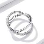 Női gyűrű, ezüst, dupla, 7