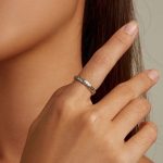 Női gyűrű, ezüst, vintage, 8