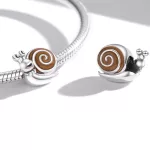 Ezüst charm, csiga