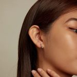 Női fülbevaló, ezüst, kígyó