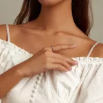 Ezüst női gyűrű, rombuszmintás, 7