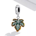 Ezüst charm, falevél
