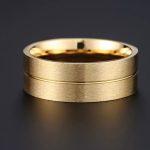 Férfi karikagyűrű, nemesacél, óarany színben, 9