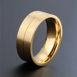 Férfi karikagyűrű, nemesacél, óarany színben, 11