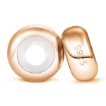 Ezüst charm stopper 2 db + törlőkendő, rosegold
