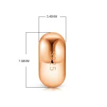 Ezüst charm stopper 2 db + törlőkendő, rosegold
