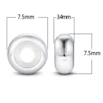 Ezüst charm stopper 2 db + törlőkendő, ezüst
