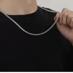 Ezüst nyaklánc férfiaknak, 55 cm