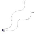 Ezüst nyaklánc, lápisz lazuli medállal