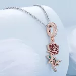 Ezüst charm, rózsa, rózsaarany